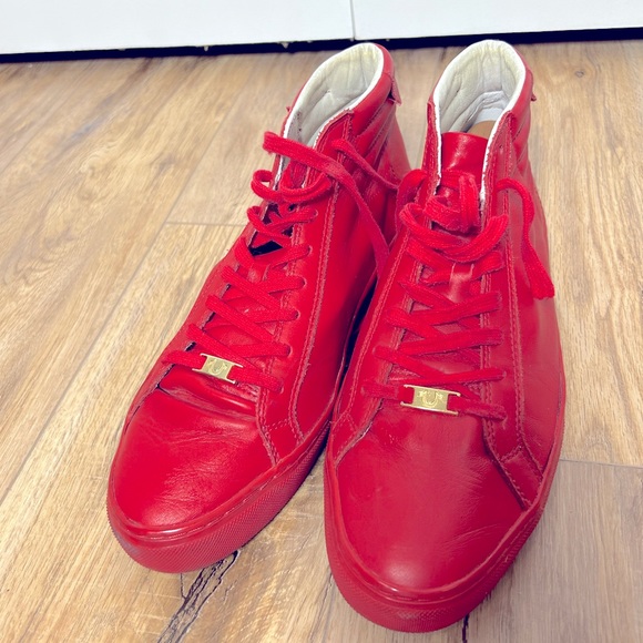 True Religion Men’s Red Leather Shoes RRP - Picture 1 of 6